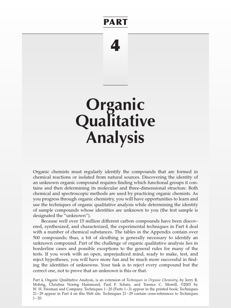 Qualitative Analysis of Organic Compounds | PDF | Infrared Spectroscopy ...