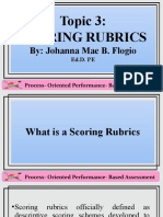 Topic 3 Scoring Rubrics