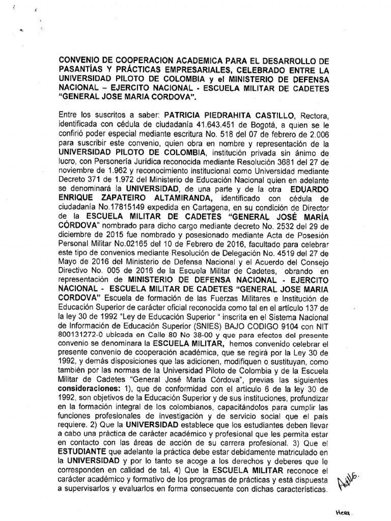 Convenio de Cooperación Academica | PDF