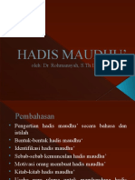 UNTUK HADIS MAUDHU