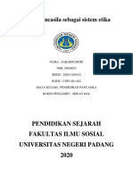 Tugas pancasila sebagai sistem etika