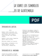 Infografía sobre los símbolos patrios de Guatemala
