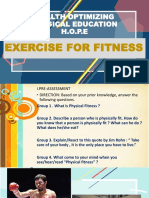 Exercise for Fitness: Understanding Physical Fitness Components