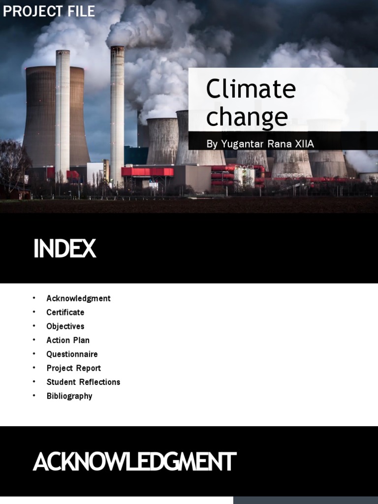 Climate Change Awareness Project Report | PDF | Climate Change | Change