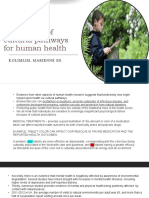 Cultural pathways' potential importance for human health