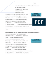 Exercise On Grammar - Simple Present Tense 4BS & 4 BJ