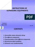 User Instructions of Ultrasonic Equipments Revision 1