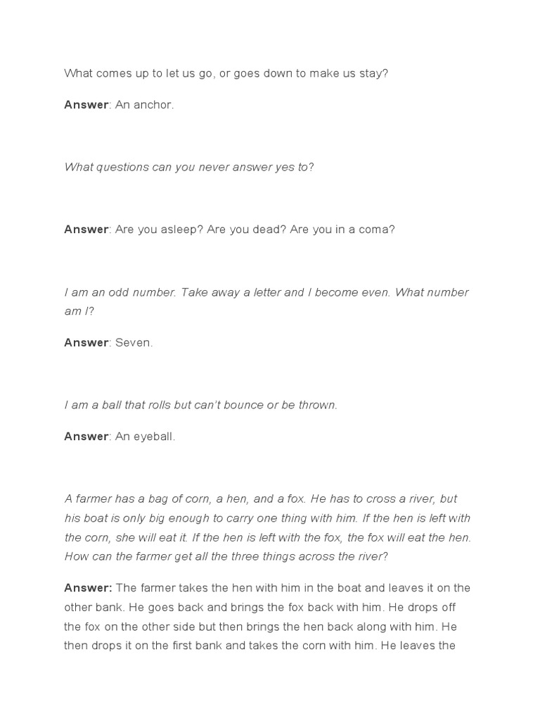 Riddles | PDF