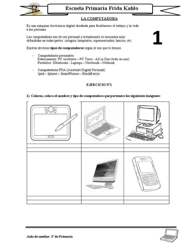 Guía de Computación para 3º Primaria | PDF | Periférico | Hardware de ...