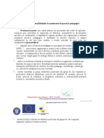 Fișa Responsabilităților În Mentoratul de Practică Pedagogică