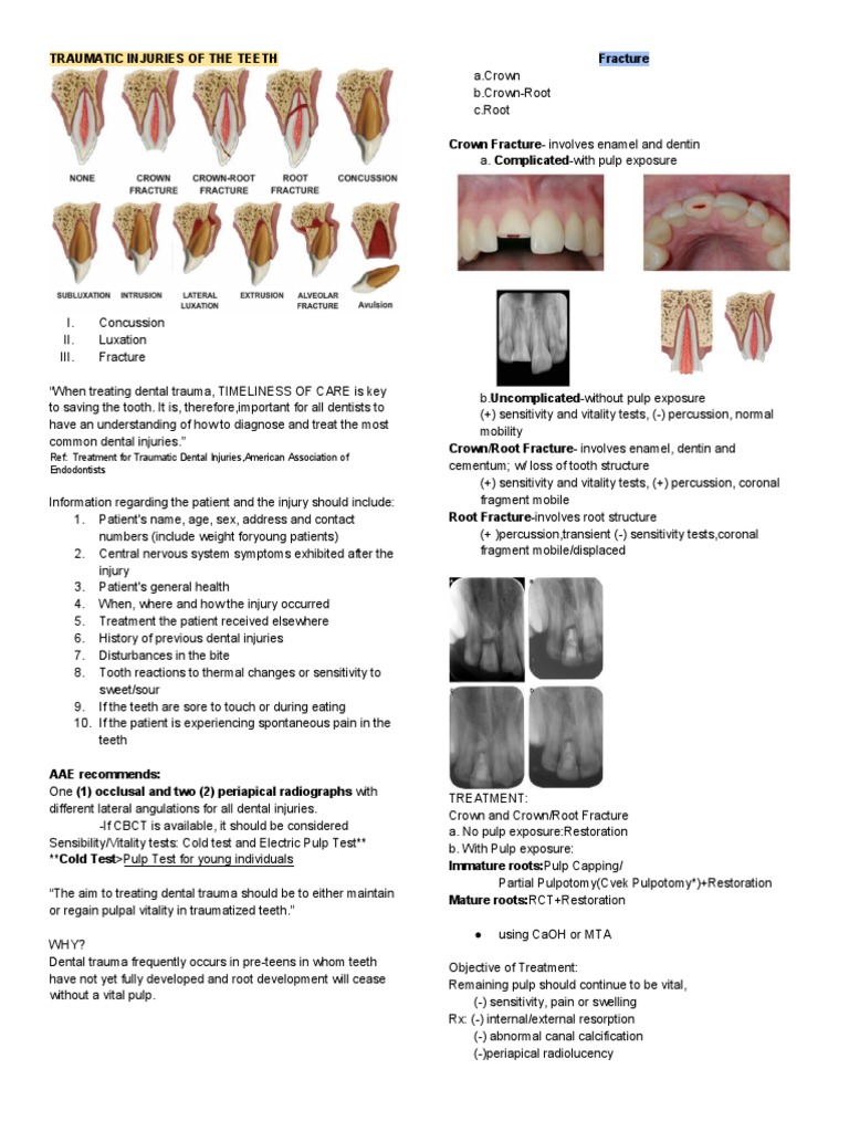Oral Path Lab-Traumatic Injuries of The Teeth | PDF | Human Tooth | Mouth