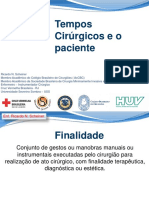 Cirurgia, tempos cirúrgicos e o paciente