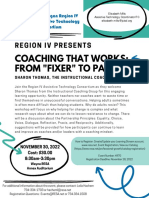 Region IV Coaching Conference Flyer