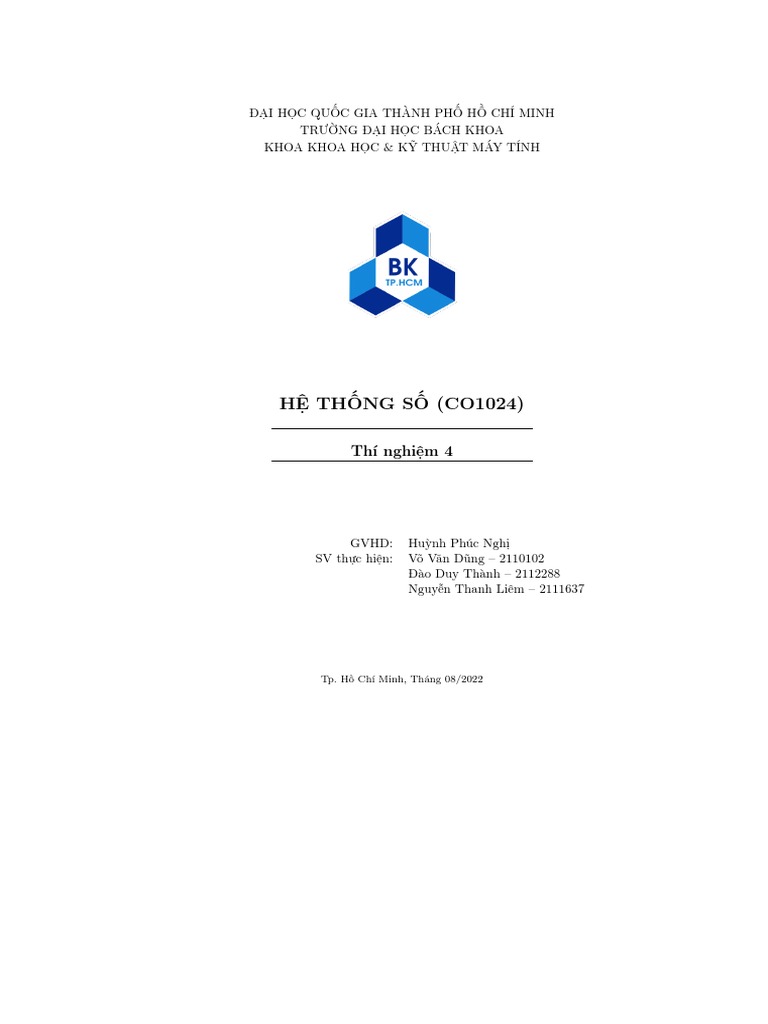 Digital System Lab 4 | PDF