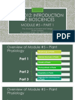 BIOL1012 Module 5 - Part 1 Morphology, Internal Structure and Growth of Plants