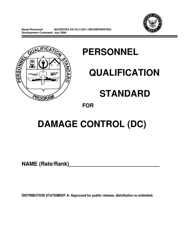Naval Damage Control Qualification Guide | PDF | Firefighter | Firefighting