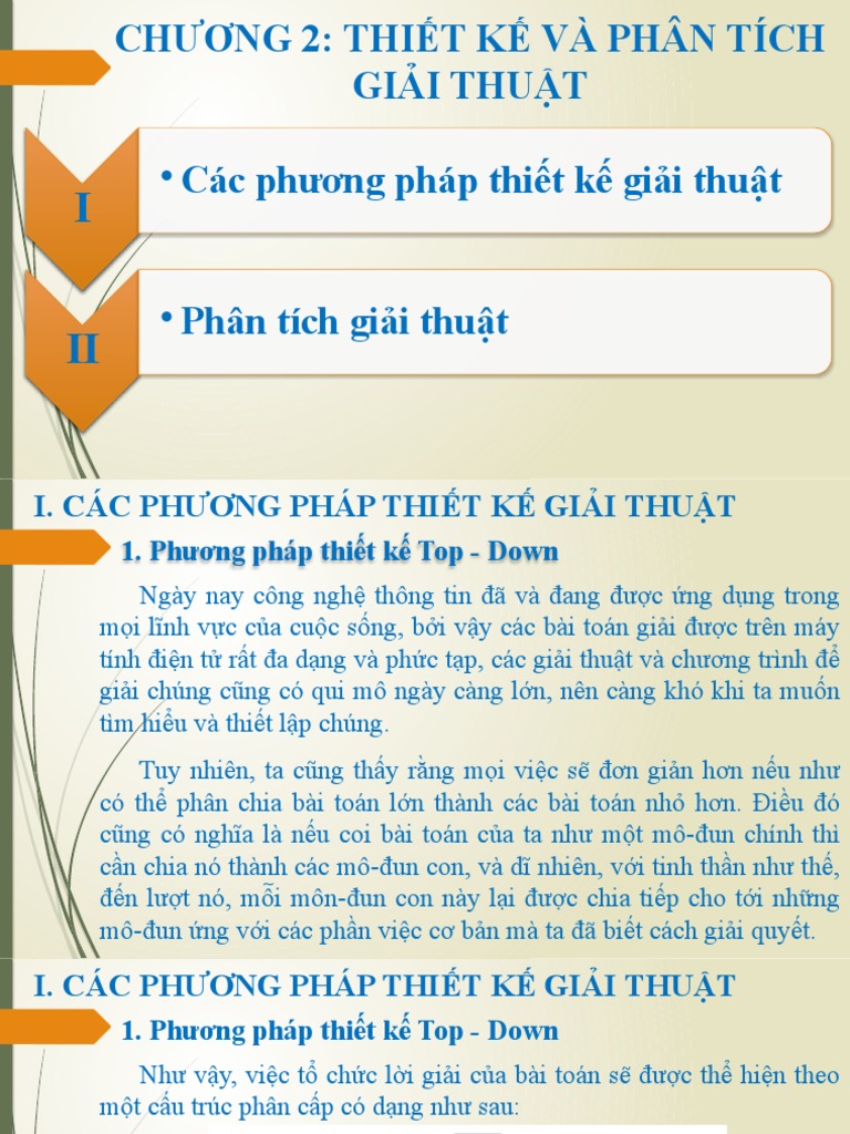 Chuong 2 Thiet Ke Va Phan Tich Giai Thuat M | PDF