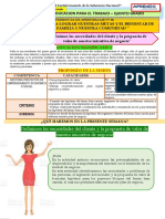 Experiencia de Aprendizaje #06 - Actividad #01 - 5to Grado - Ept - Rural