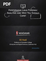 Ali Hadi - Performing Linux Forensic Analysis and Why You Should Care