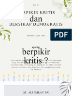 Berpikir Kritis Dan Bersikap Demokratis