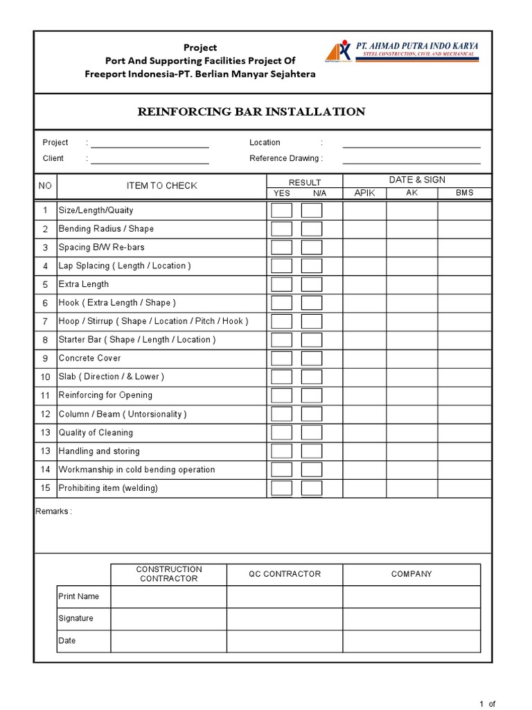 Bar Installation | PDF