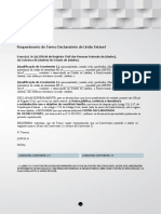 Requerimento de Termo Declaratório de União Estável