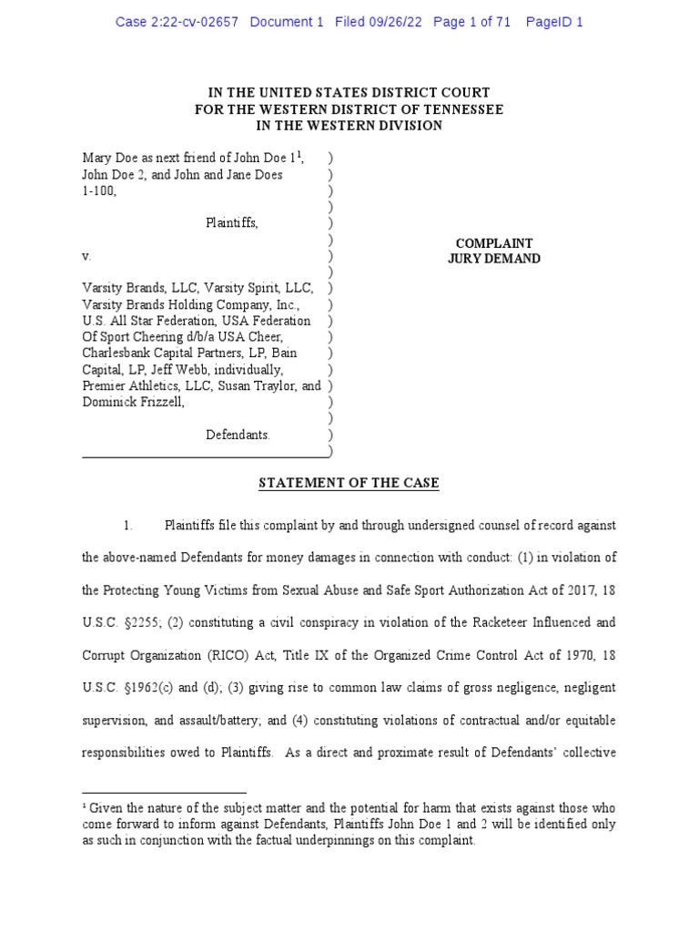 varsity-spirit-tennessee-complaint-filed-pdf-cheerleading-justice