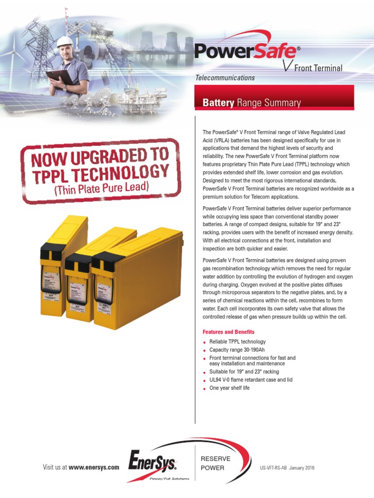 Powersafe Vfrontterminal Batteryrangesummary | PDF | Materials ...