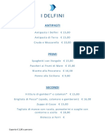 Menu Pizzeria