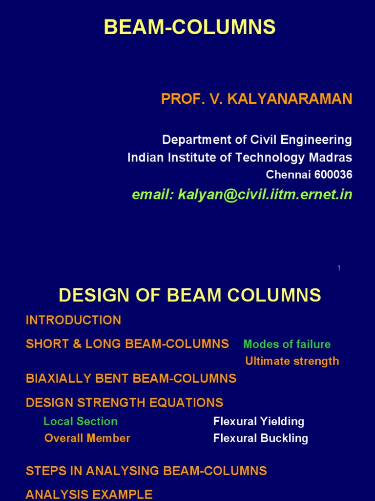 Beam-Column Design and Analysis Guide | PDF | Technology & Engineering