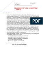 FEU Architecture Assessment on Equilibrium of Non-Concurrent Forces