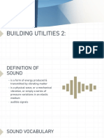 BUILDING UTILITIES 2: SOUND THEORY FUNDAMENTALS