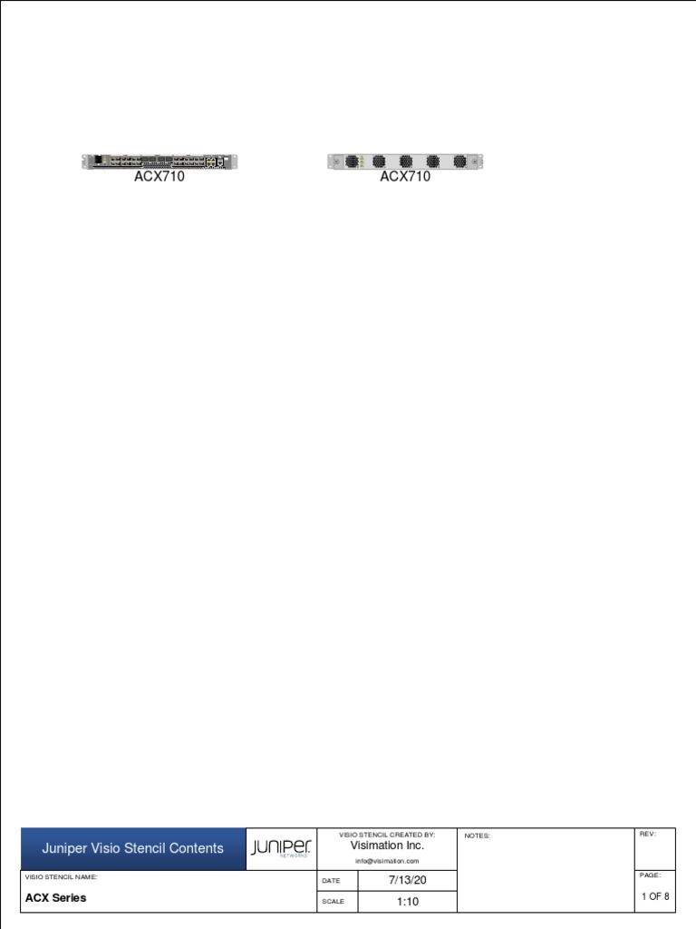 Juniper ACX Series Index Sheet For Visio Icons PDF Computer Science