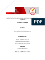 Primer Trabajo Economia Colombiana Segundo Corte