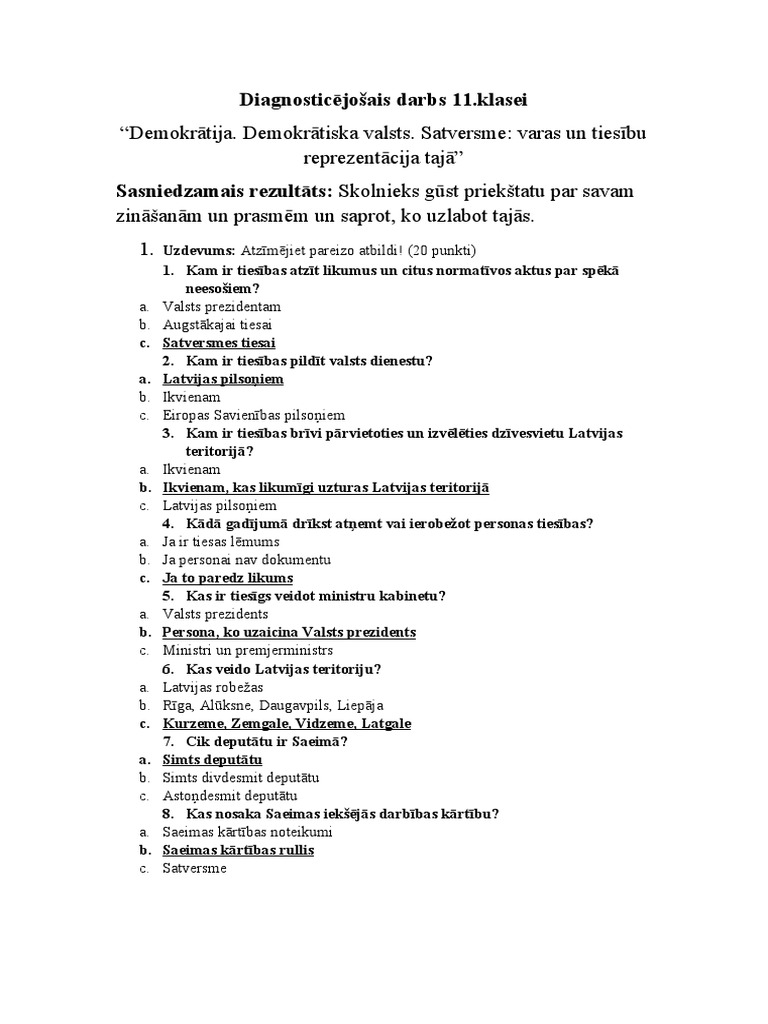 16 11 2021 Diagnosticējošais Darbs 11 Klasei Dimitrijs | PDF