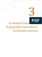 Unidad 3. El Módulo Fotovoltáico - El Generador Fotovoltaico