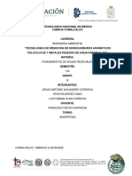 Tecnologías de Remoción de Hidrocarburos Aromáticos Policiclicos y Metales Pesados, de Aguas Residuales