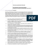 Carta de Consentimiento Informado Investigacion Predictores de Severidad en Covid