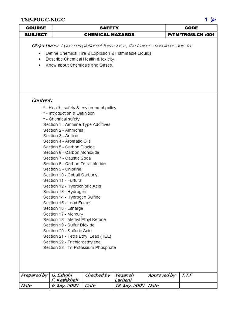 Chemical Hazards 1664262311 PDF Sodium Hydroxide Fires