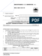 Applied Thermodynamics - Ii (Semester - 4) : CS/B.TECH (MRE) /SEM-4/MAT-405/09