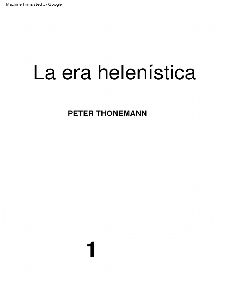 Thonemann Hellenistic Age Chapter Priene 2016 | PDF | Periodo ...