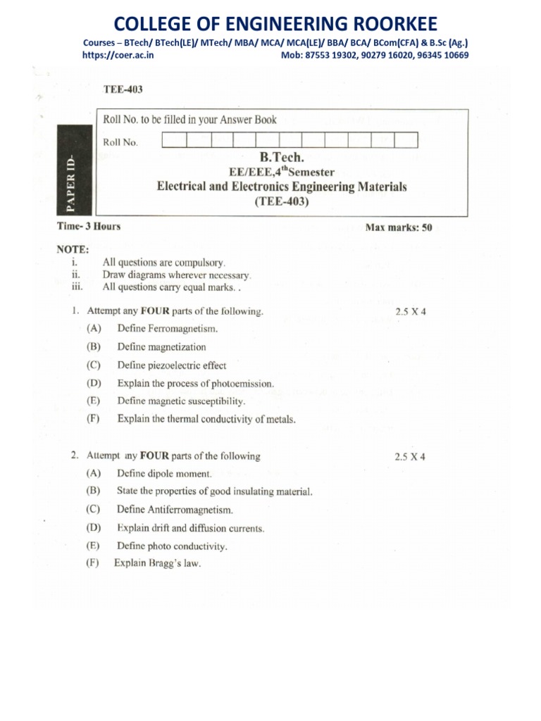 TEE 403 - 2019 Odd | PDF | Computers | Technology & Engineering
