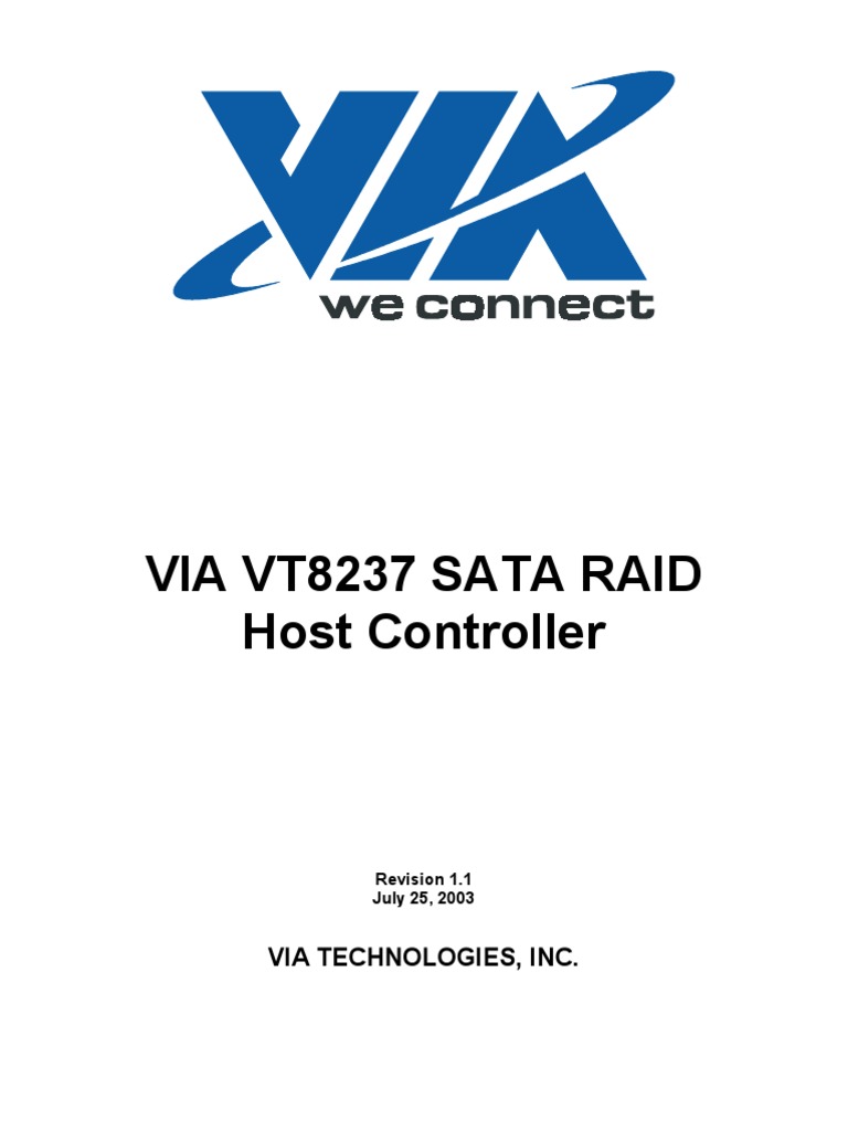Via Vt8237 Sata Raid Host Controller PDF Bios Booting