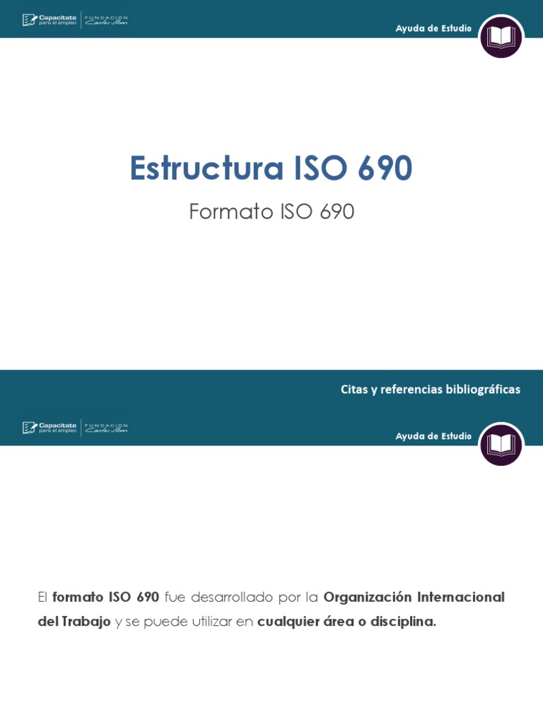 Estructura ISO 690 PDF Citación Comunicación escrita