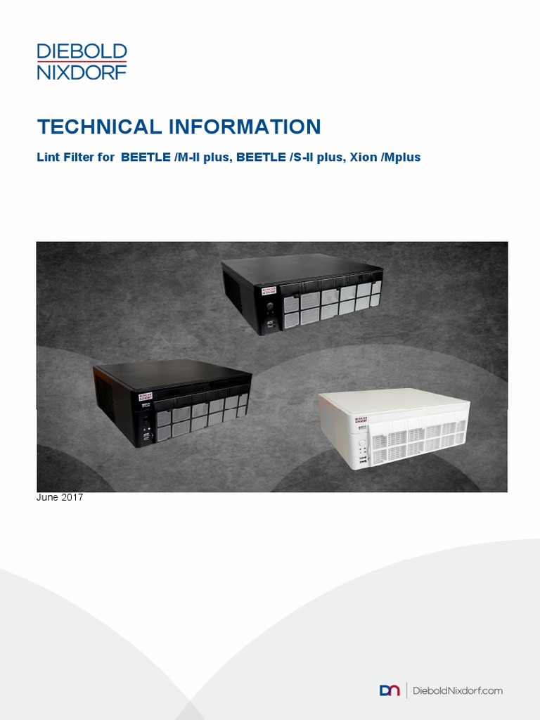 Diebold Nixdorf Lint Filter for BEETLE M-II plus, BEETLE S-II plus ...