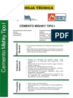 Cemento 1 - Ficha Técnica - Pag 1