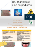 Uticaria - Anafilaxia - Intoxicacion Pediatria