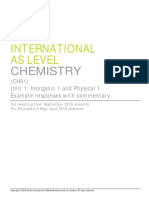 A Level Chemistry Unit 1 Example Responses