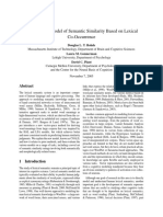 An Improved Model of Semantic Similarity Based On Lexical. Rohde, Gonnerman, Plaut