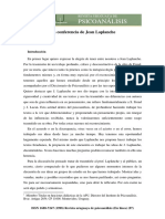 Psicoanálisis: Discusión de La Conferencia de Jean Laplanche